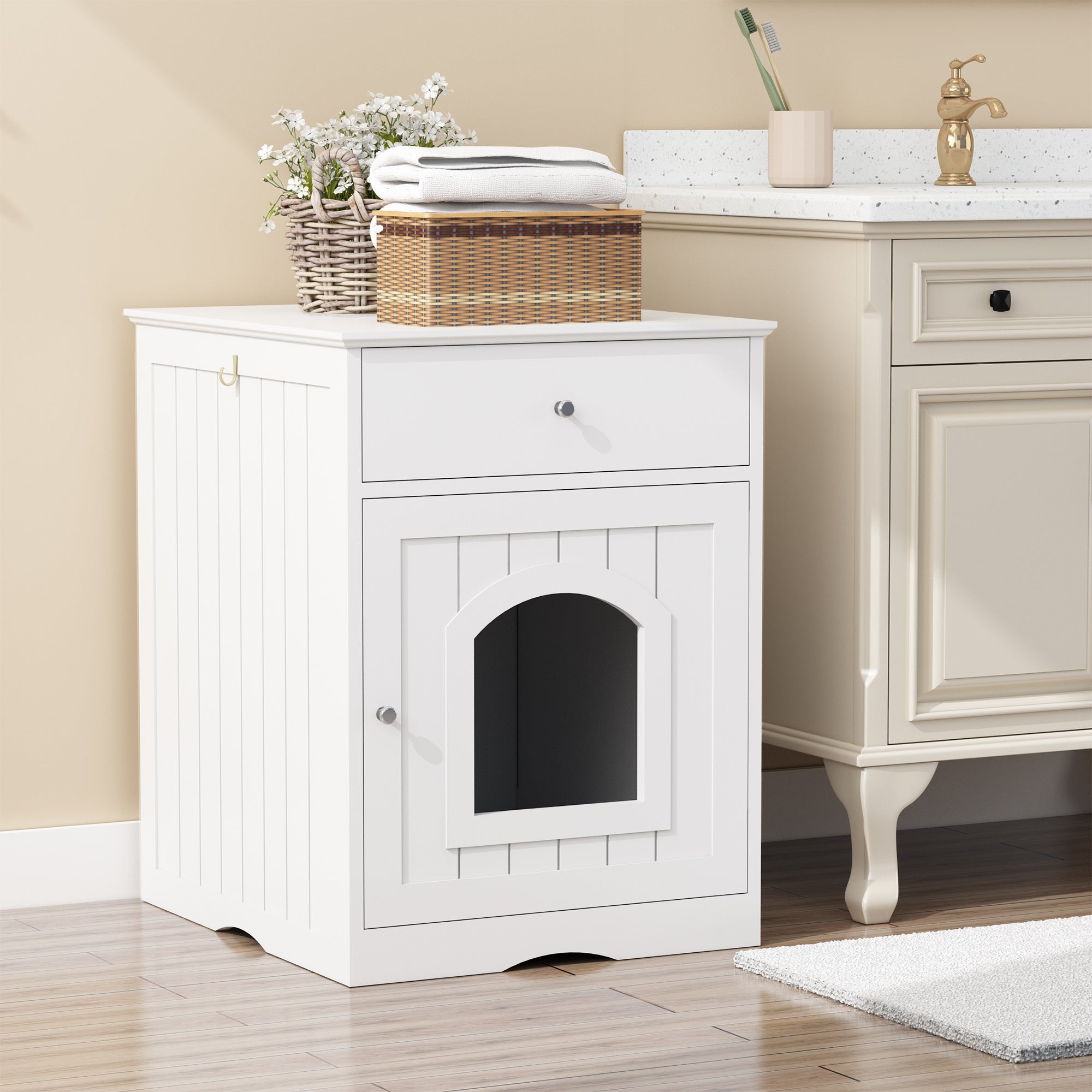 Wooden Pet Litter Box Furniture