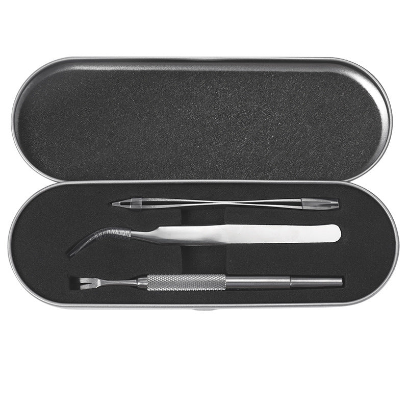 Stainless Steel Tick Clip Pet Dog Louse Clip 3-piece Set Cat Flea Tweezers Bug Catching Grate Clip Tool