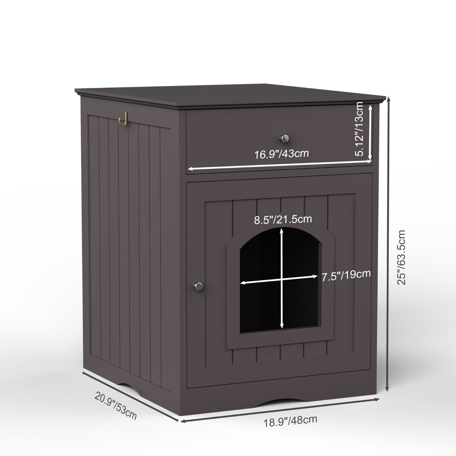 Wooden Cat Litter Box Table