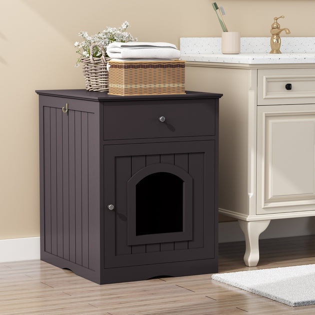 Wooden Cat Litter Box Table