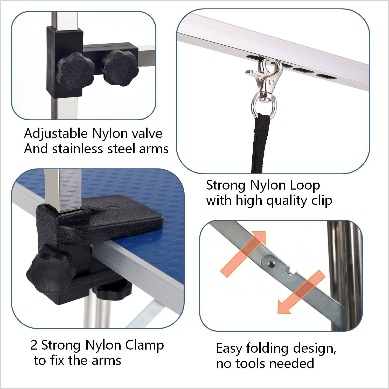 Stainless Steel Folding Grooming Table