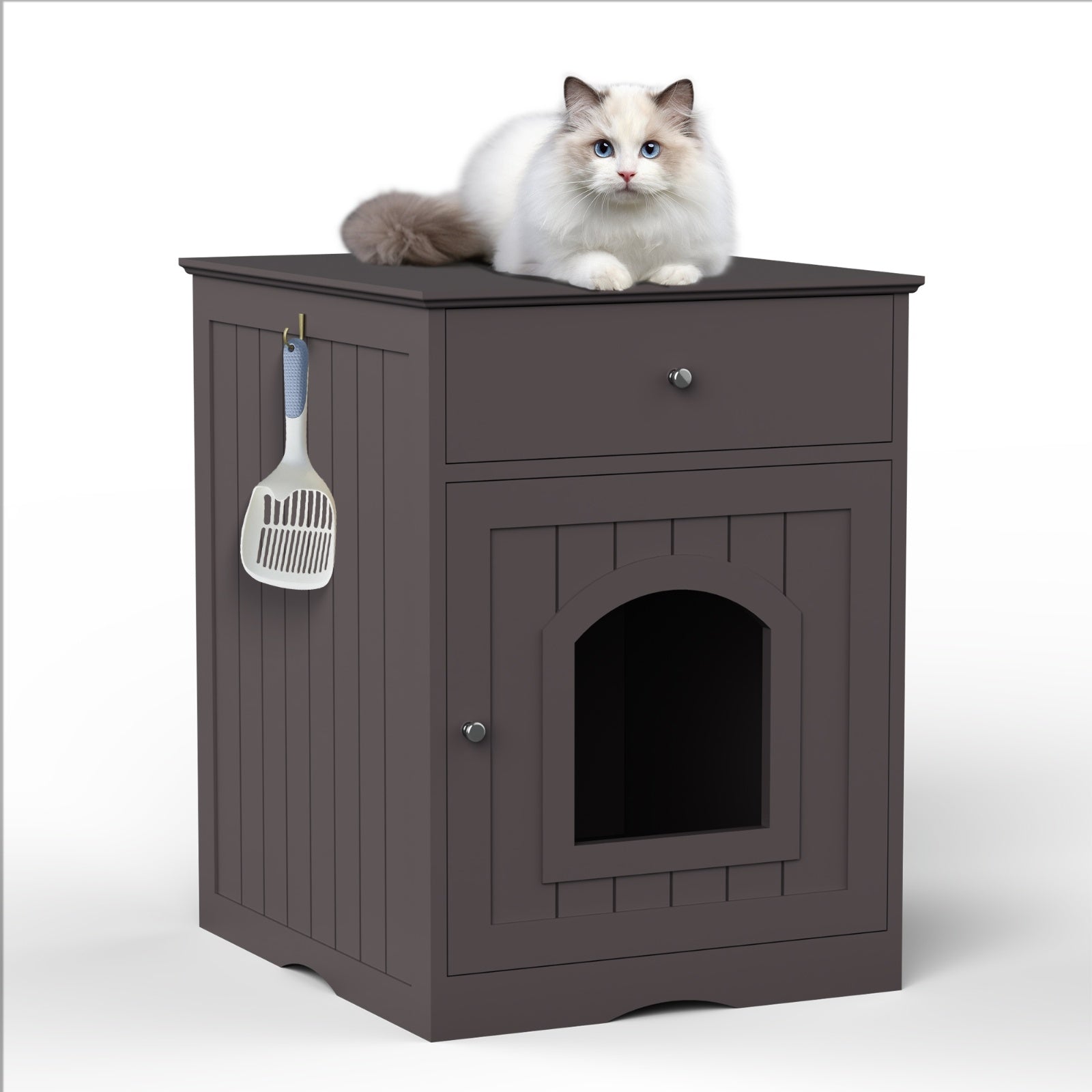 Wooden Cat Litter Box Table