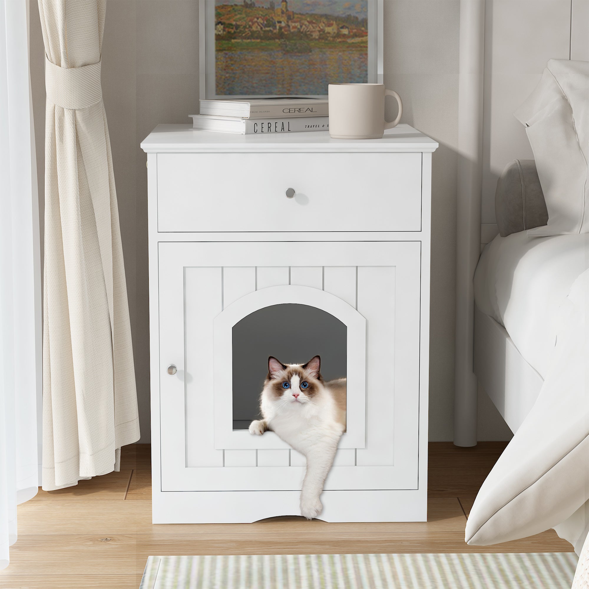 Wooden Pet Litter Box Furniture
