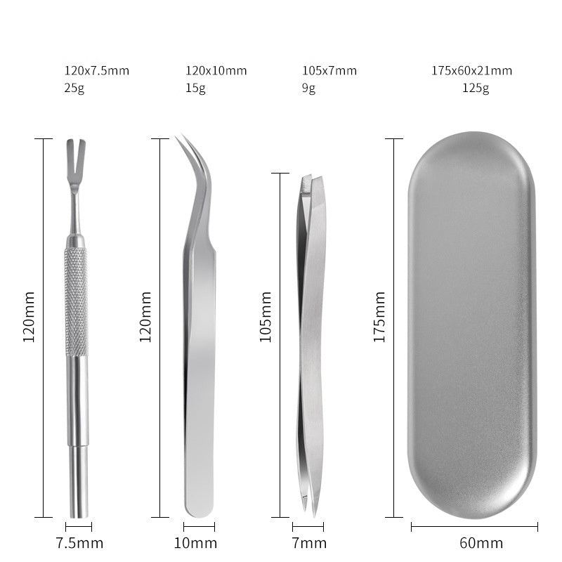 Stainless Steel Tick Clip Pet Dog Louse Clip 3-piece Set Cat Flea Tweezers Bug Catching Grate Clip Tool